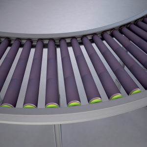 Convogliatori con rulliere curve